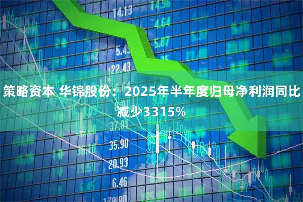 策略资本 华锦股份：2025年半年度归母净利润同比减少3315%